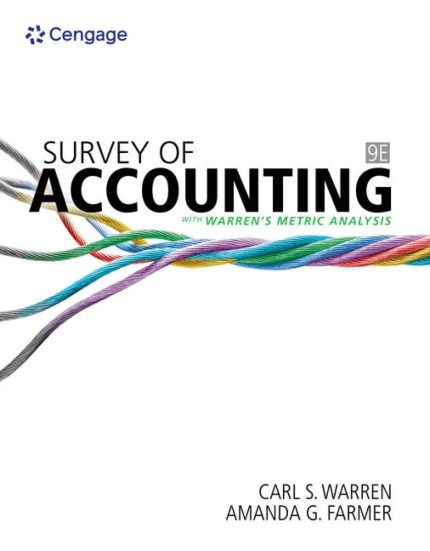 SOLUTION MANUAL FOR Survey of Accounting 9th Edition by Carl Warren, Amanda Farmer - ANSWERS ALL CHAPTERS PDF